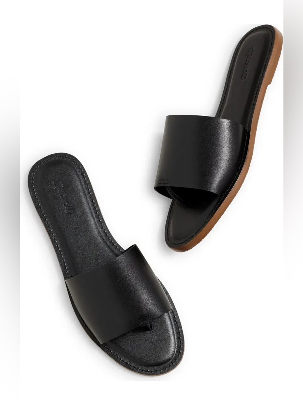 Madewell Leather The Boardwalk Post Slide Sandal